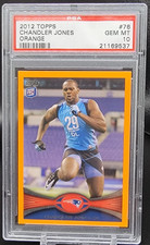 2012 Topps Chandler Jones Orange /86 RC New England Patriots #76 PSA 10