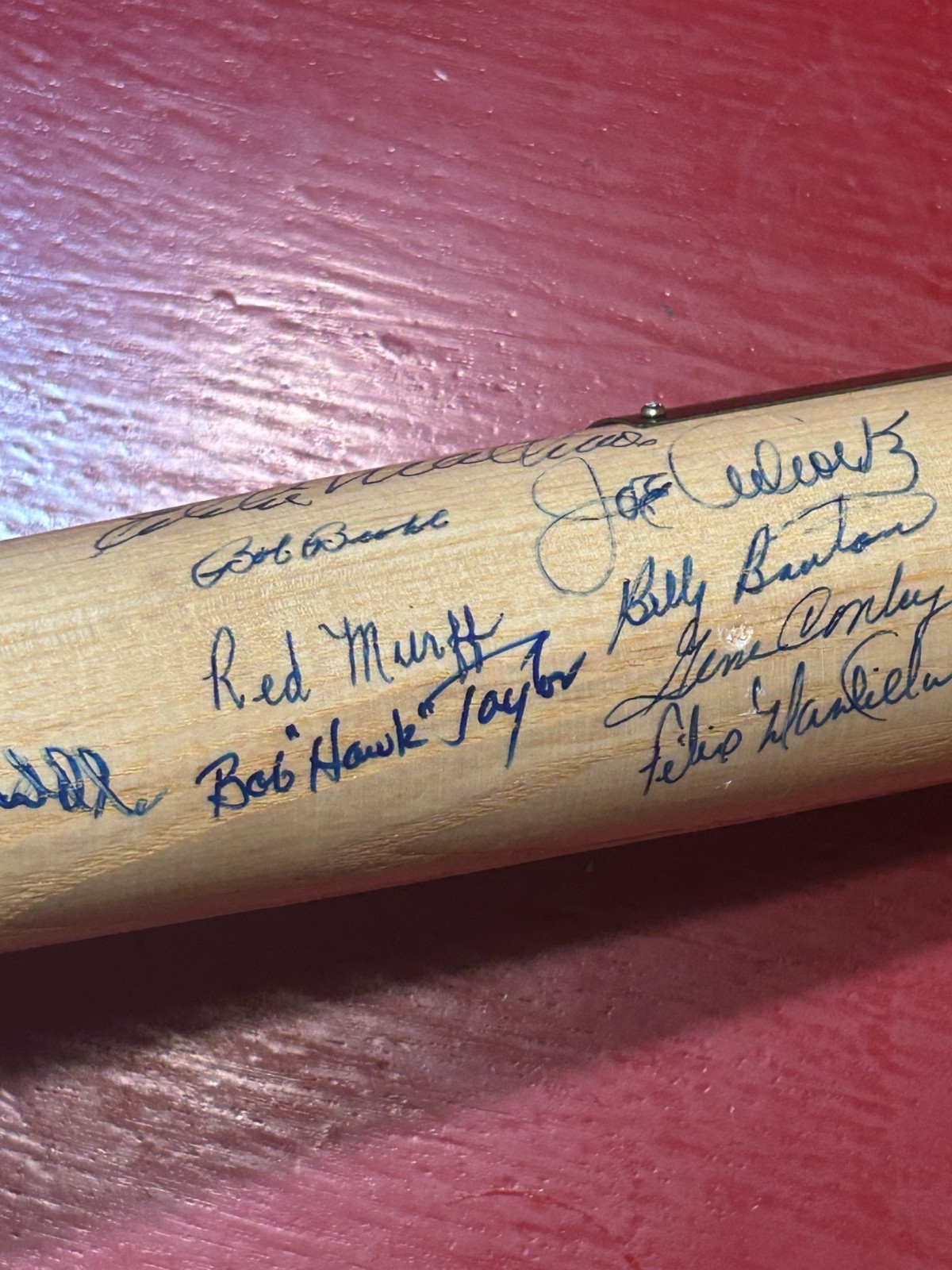 1957 World Champs Milwaukee Braves Signed Bat Hank Aaron Warren Spahn #2/57