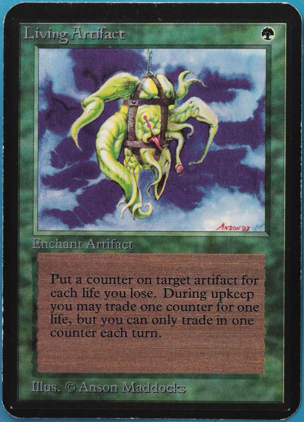 Living Artifact Alpha HEAVILY PLD Green Rare MAGIC CARD (ID# 516689) ABUGames