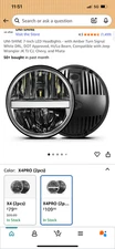 UNI-SHINE X4 PRO 7-Inch LED Headlights - with Amber Turn Signal White for jeep