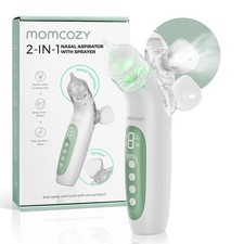 Momcozy BreezyClear 2-in-1 Electric Nasal Aspirator for Baby w/ Spray, 65kPa