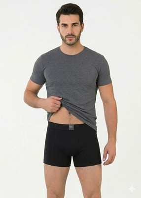 4er Herren Boxershorts Sport Baumwolle Stretch Unterhosen Schwarz Grau Weiß 2350