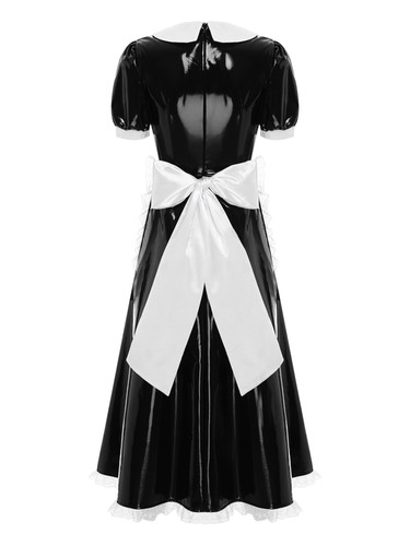 Women's Dress Nightwear Skirt Cosplay Set Lingerie 2 Piece Short Sleeve Long - Picture 31 of 48