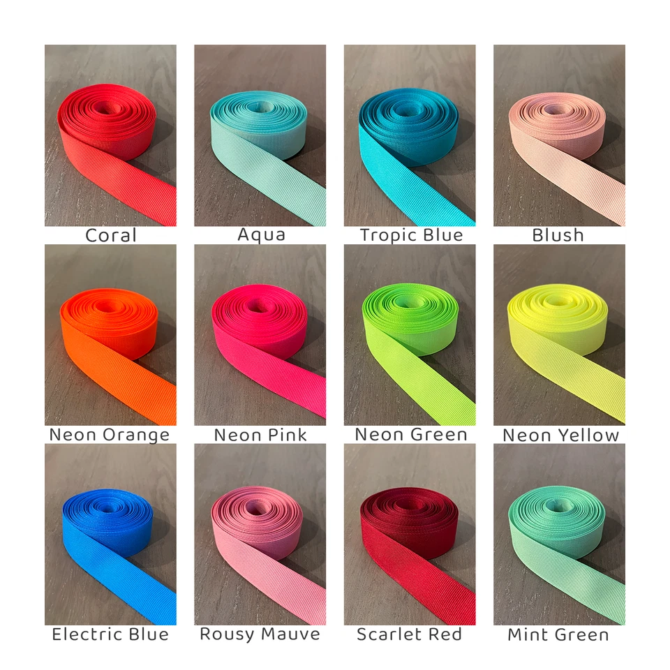 Cinta enrollada GROSGRAIN 7/8" 100 % poliéster elige color y yardas cantidad Foto 4 de 4