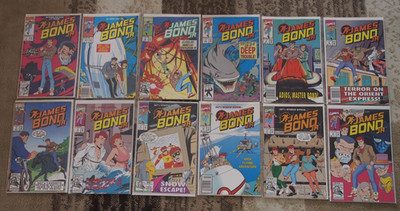 Marvel Comics James Bond Jr #1-12 complete set Jaws Dr No Goldfinger Earth