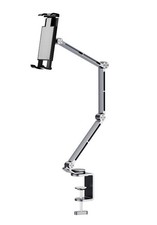 Rotatable Tablet Holder Stand Aluminum Alloy Desktop Bed 4-13 Inch Gray