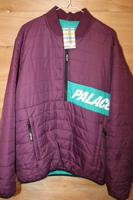 Palace Skateboards Half Zip Packer Jacket Purple Teal 3M Thinsulate Large