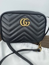 nwob Gucci Marmont Crossbody Small Black Leather pu2000thrifty