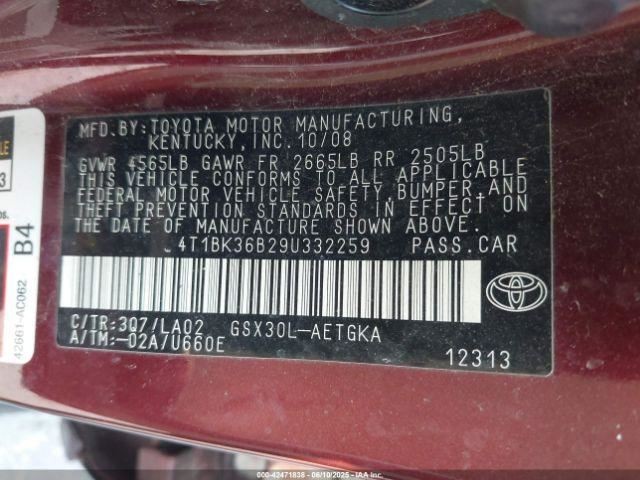 Trunk/Hatch/Tailgate Without Spoiler Fits 08-09 AVALON 427232