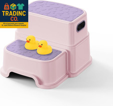 Toddler Step Stool for Kids - Non-Slip 2 Step Stool for Potty Training Bathroo