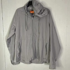 Merrell Select Dry Jacket Womens Gray Hoodie Rain Hiking Full Zip XL/TG 22x27