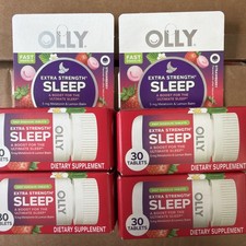 OLLY Extra Strength Dream Melts Sleep 5mg Melatonin Lemon Balm 30ct 4 Pack Set