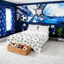 Soccer Kids Sheet Queen Size,Ball Sports Games Competition Bedding Set,Girls ...