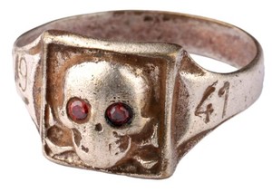 1941 Ring Skull Bones WWII Death head Goth symbol WW2 Cosplay Gothic brutal Army