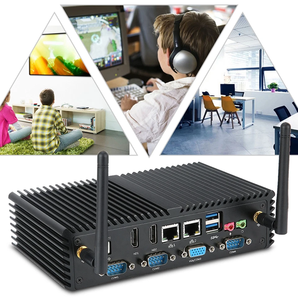 Dual Core Industrial Mini PC 6COM Mini Computer Host 4GB RAm64GB SSd1TB HDD - Image 4 of 4