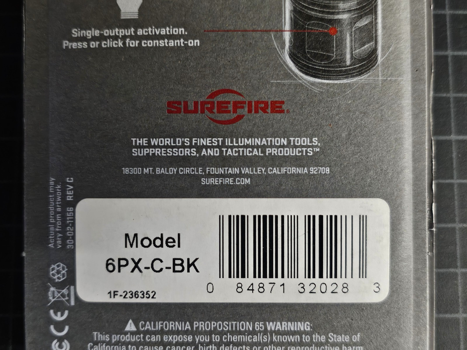 Lampe Torche LED SureFire 6PX Defender - Haute Puissance - Noire - Occasion