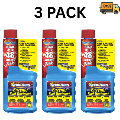 3 Pack Star Tron Enzyme Fuel Treatment 8 oz Star Brite 14308