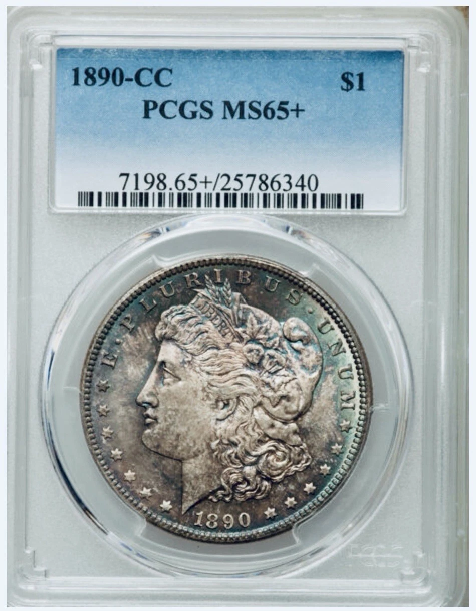 1890-CC Morgan Silver Dollar PCGS MS65+