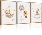 Teddy Bear Nursery Wall Art Decor Baby Boy Girl Room Poster Vintage Nursery Canv