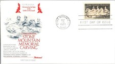 Stone Mountain 1970 First Day FDC - Fleetwood Cachet Scott 1408 unaddressed