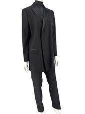 Dolce & Gabbana Black Wool-Silk Blend Tuxedo Blazer & Pants Set – Size IT 44