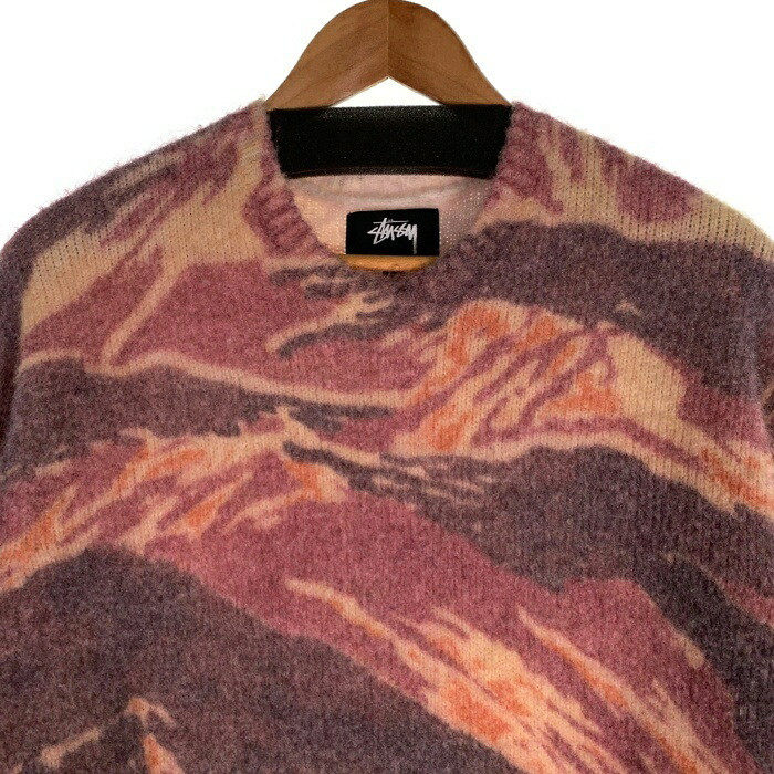 Stussy 22AW Tigris Print Crew Neck Sweater Multi Color Size M | eBay