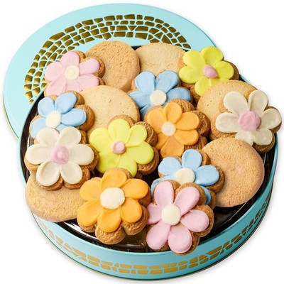 Cookie Gift Basket, Shortbread Flower Cookies Box, Gift Idea for Mothers Day,...