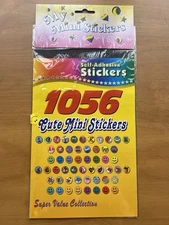 1990s Y2K Mini Stickers Booklet Seal 1056 Pieces Vintage Dollar Tree NWT
