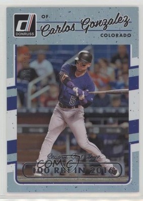2017 Panini Donruss Stat Line Season 71/100 Carlos Gonzalez #195 fm0