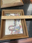 Antique handmade framed embroidery, carriage and horses, English country scene. — photo 7