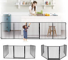 Cancelletto per Bambini | 304 Cm in Metallo 5 Pezzi | Cancelletto Camino Di Prot