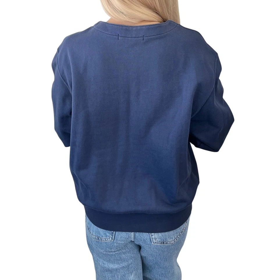 Sudadera deportiva Christian Dior vintage con logotipo #L azul oscuro plata algodón Foto 4 de 4