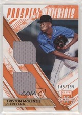 2019 Elite Extra Edition Dual Prospect Materials Orange Triston McKenzie w5b