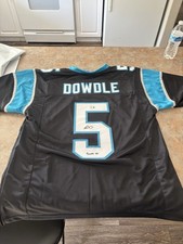 Rico dowdle ‘buckle up’ inscription #5 Black/Blue Autographed Jersey Beckett