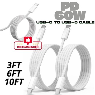 USB-C to Type C Cable Fast Charger Charging Cord For iPhone Air 16 17 15 Pro Max