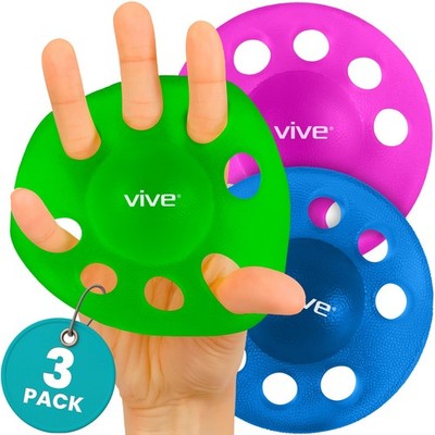 Vive Finger Exerciser Strengthener (3 Pack) - 3 Count (Pack of 1), Multicolor