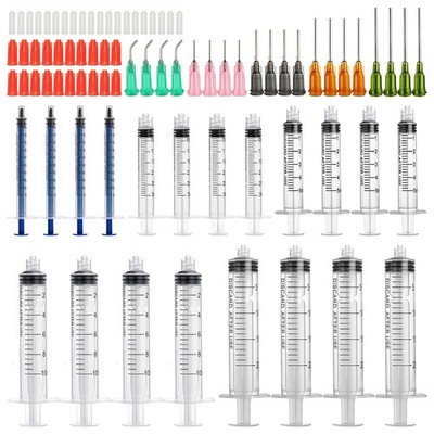 Glue Applicator Syringe with Blunt Tip Needle and Cap, for Liquid, Glue,