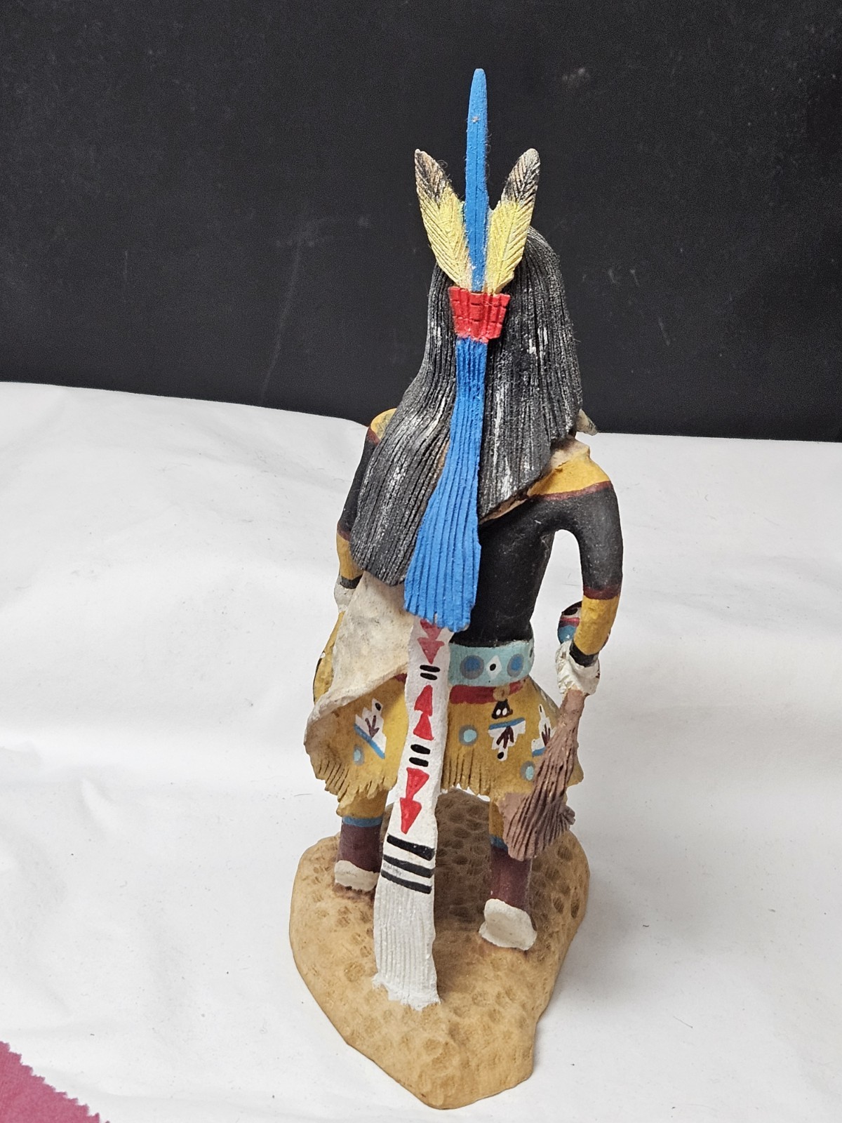 NATIVE AMERICAN HOPI/NAVAJO Long hair kachina - EUGENE WHITEHORSE