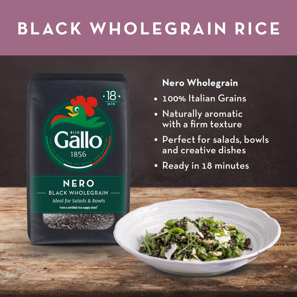 Nero Black Wholegrain Rice, 500g – Organic Rice for Nutty Flavorful ...