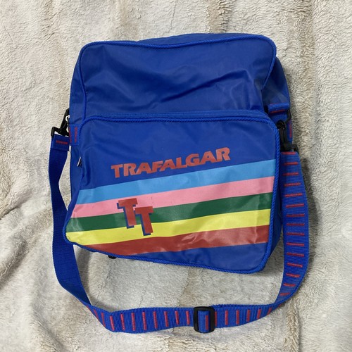 VTG Trafalgar Tours Blue Rainbow 100% PVC Travel Bag