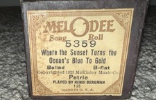 Where the Sunset Turns Blue To Gold - Melodee 1923 Piano Roll Great 