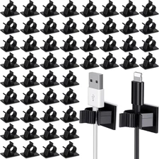 50 Pcs Wire Clips Adhesive Wire Clamps Black Cable Clips Nylon Wire Adjustable C