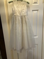 COMMUNION, FLOWER GIRL and/or PARTY DRESS SZ 6 White Sequin Beaded, etc