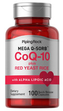 CoQ10 with Red Yeast Rice, 100 Quick Release Capsules  by Piping Rock