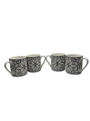 Emeril By Gorham Decatur Street White Mug Set of 4