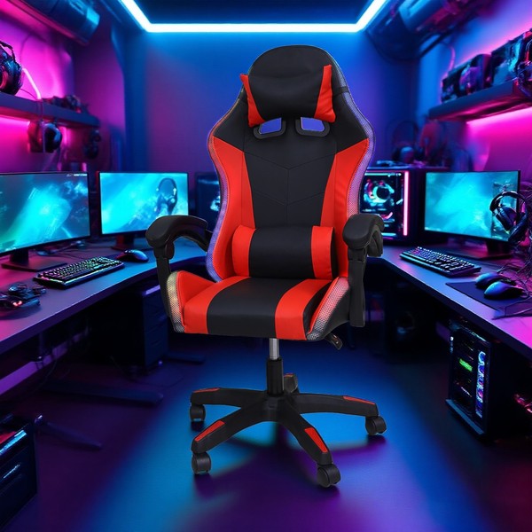Silla Gaming RGB - Ergonómica, Ajustable, Reposabrazos Vinculantes e Iluminación LED