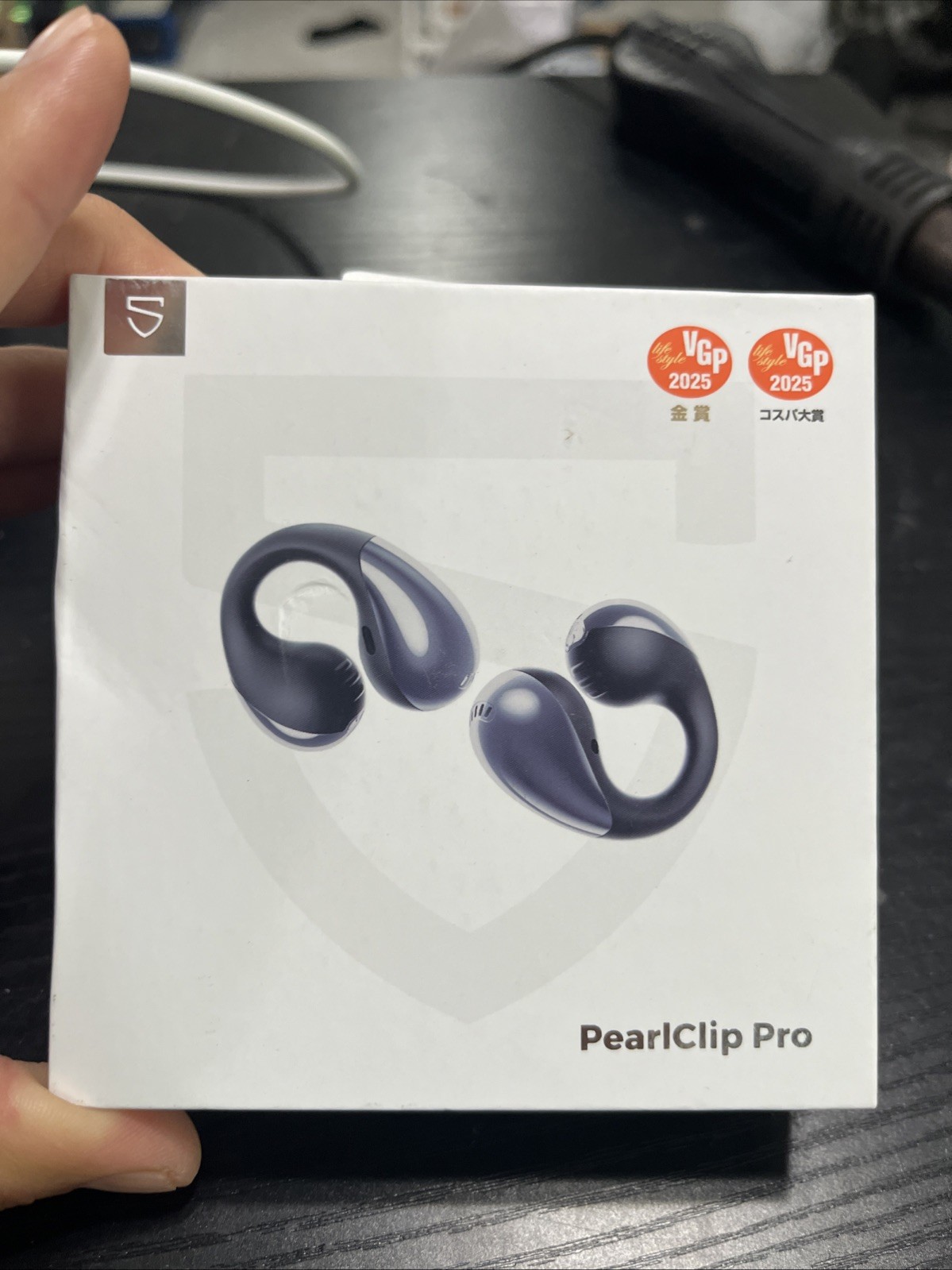 Black Earphones Clip On Ear Buds V5.4
