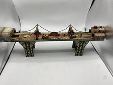 Antique Vintage 1930s Toy Tin Litho Wind Up Marx Busy Bridge