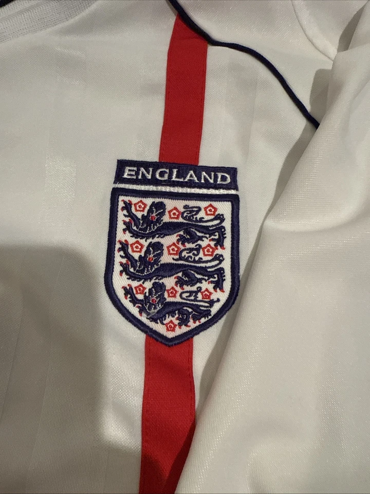 England Umbro 2001/2002/2003 Home Long Sleeve L/S Shirt Jersey Beckham Size XL - Image 4 of 4