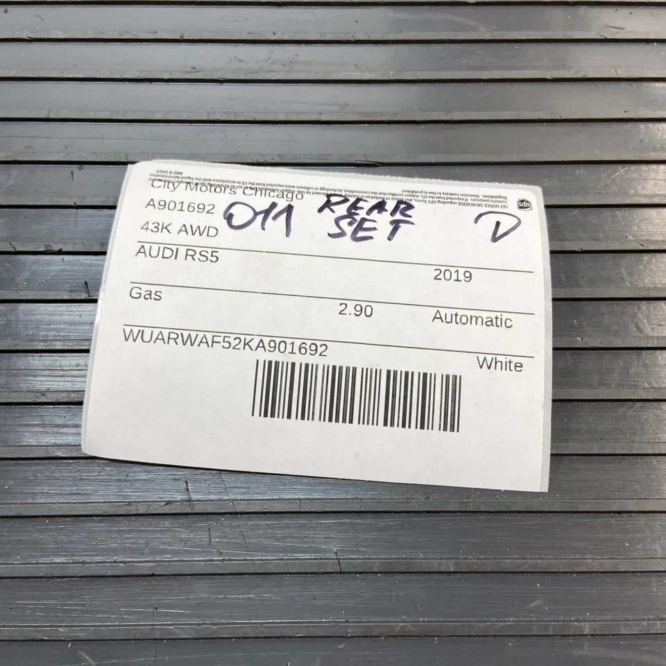 Juego de rotor de freno trasero izquierdo y derecho Audi RS5 2018-2025 37 k millas OEM Foto 2 de 4